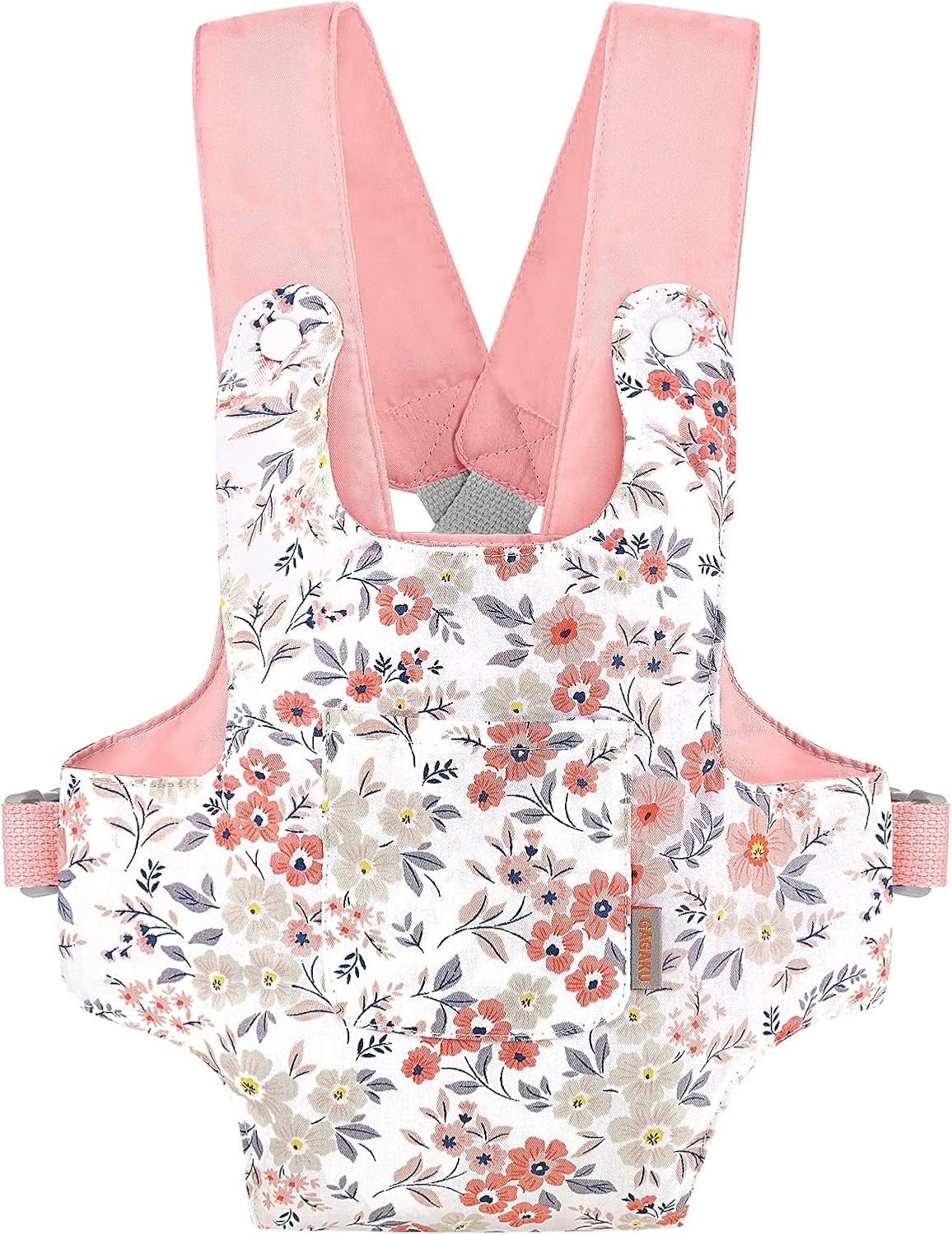 GAGAKU Portador de animales de peluche Baby Doll Accesorios Holder American Girl Bitty Baby Doll Carrier para niños pequeños – Flores de cera rosa