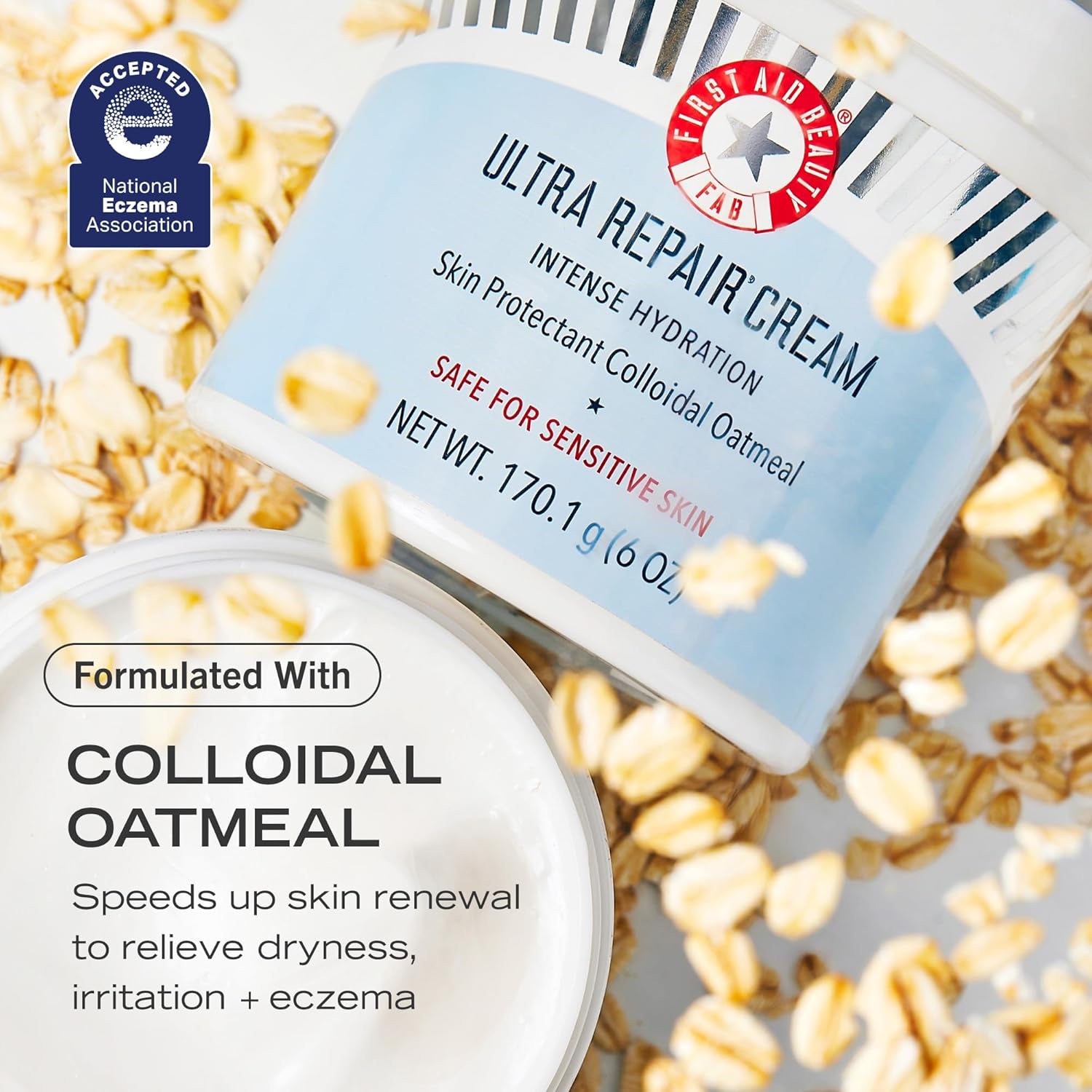 First Aid Beauty Ultra Repair Cream Hidratante Intensa Hidratante para Cara y Cuerpo – 12 oz.