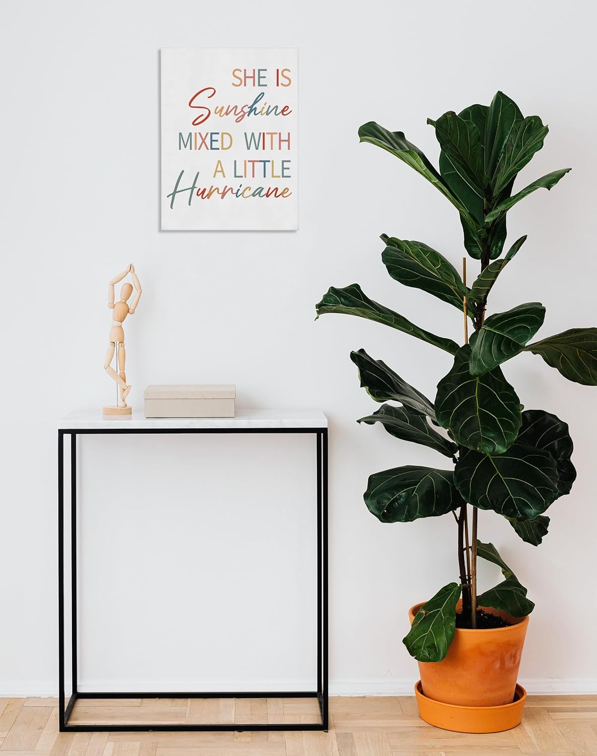 She is Sunshine Mixed with a Little Hurricane – Lienzo decorativo para la pared del cuarto del bebé, decoración para el hogar, habitación de bebé,