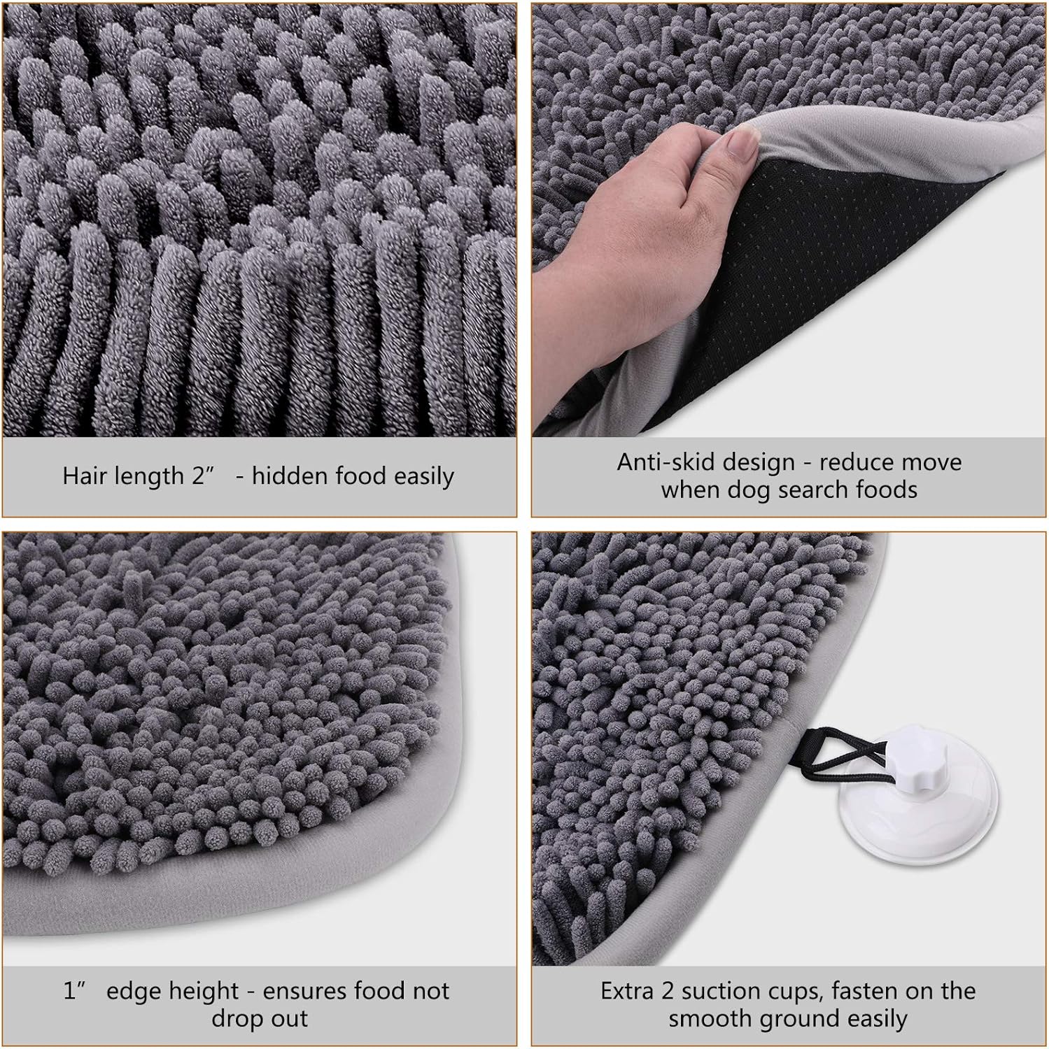 RUNDA Snuffle Mat – Alfombrilla para perros, 17 x 21 pulgadas, juego de alimentación interactivo para el aburrimiento, fomenta las habilidades