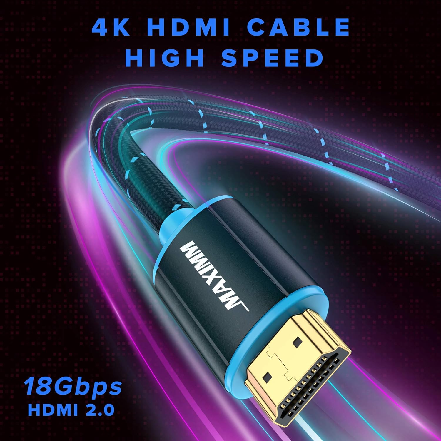 Cable de extensión HDMI macho a hembra compatible con cable HDMI de alta velocidad, protocolo HDCP, ARC, 3D, resolución de video de 1080p a 2160p,