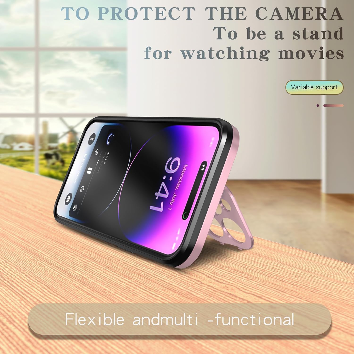 Asuwish Funda de teléfono para iPhone 15 Pro de 6.1 pulgadas con protector de pantalla de vidrio templado Magsafe y soporte delgado, funda rígida