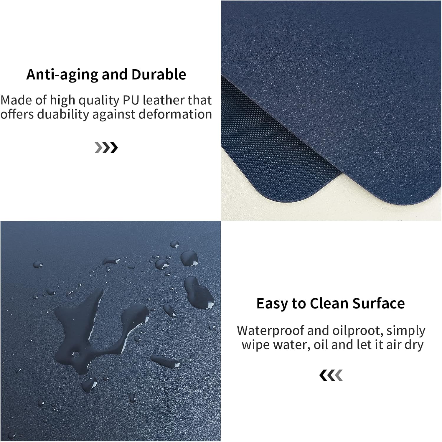 YXLILI Alfombrilla para mouse, antideslizante, de piel sintética, impermeable, ultra suave, con borde cosido, alfombrilla de mouse para computadora,