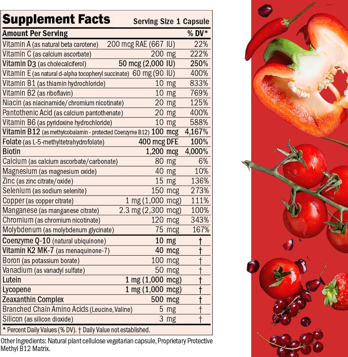 Andrew Lessman Multivitamínico Essential 1, cápsulas pequeñas, 3000 UI Vitamina D3. 250 mcg de metilo B12. Lutein Lycopene Zeaxanthin. Más de 24