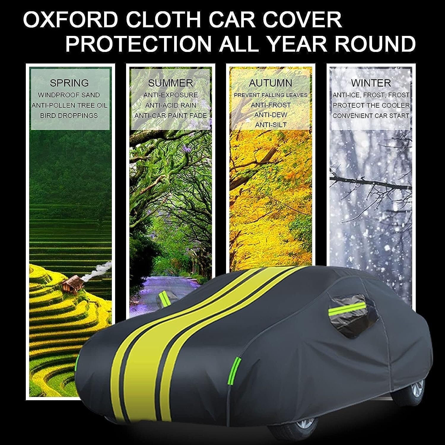 Funda completa para automóvil compatible con Volvo V90 XC40 XC60 XC70 XC90, para todo tipo de clima, impermeable, transpirable, grande, con