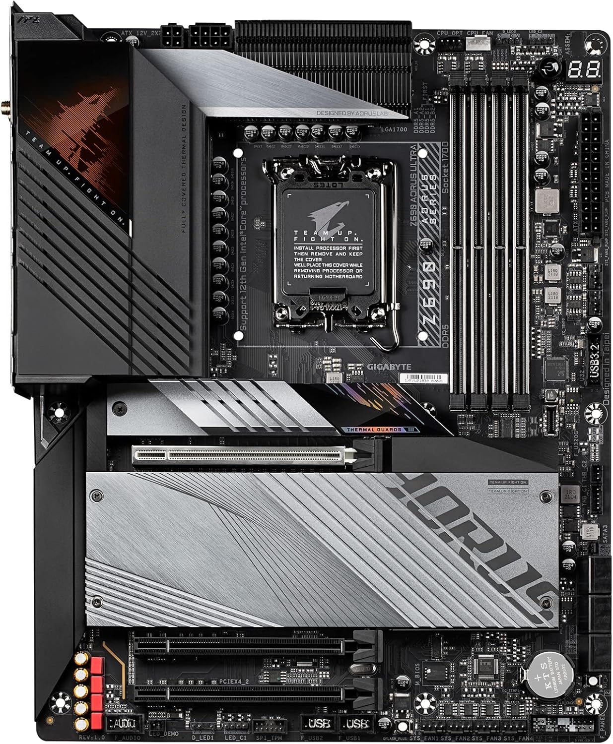 GIGABYTE Z690 Aorus Ultra (LGA 1700Intel Z690ATXDDR5Quad M.2PCIe 5.0USB 3.2 Gen2X2 Tipo CWiFi 62.5GbE LANplaca base para juegos)