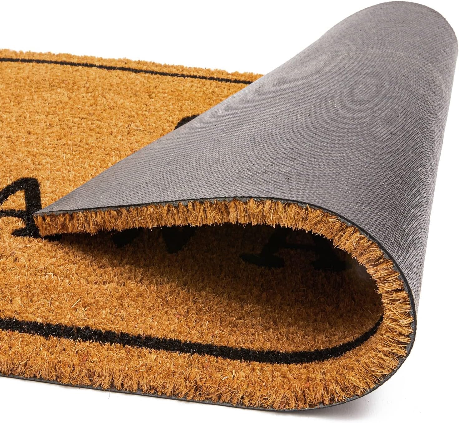 Juvale Felpudo para puerta delantera, divertido tapete de bienvenida para porche o patio al aire libre, fibra de coco natural (17 x 30 pulgadas)