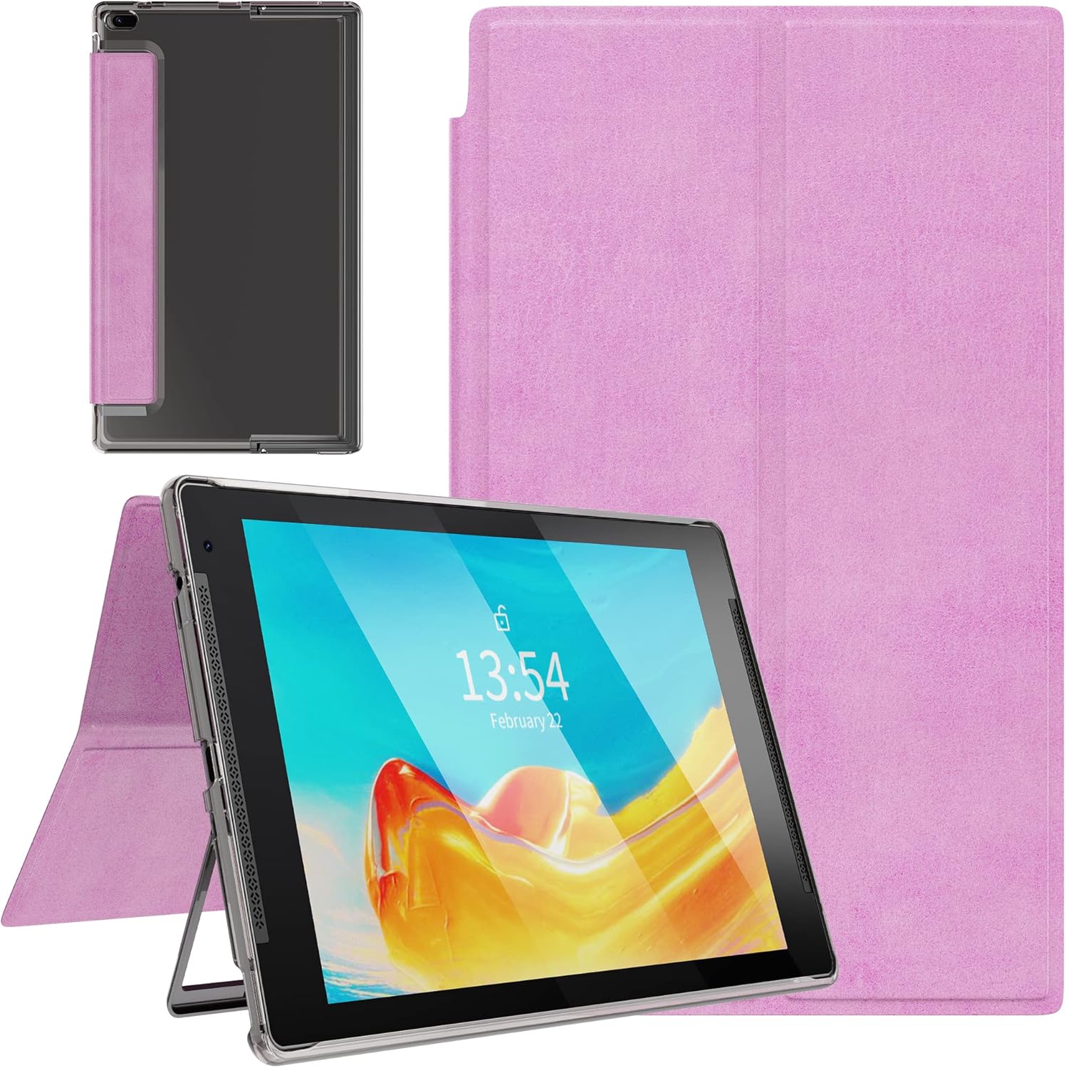 Funda para tablet TJD de 10.1 pulgadas, con múltiples ángeles de visión y soporte de piel sintética, compatible con TJD MT1011 con pantalla táctil,