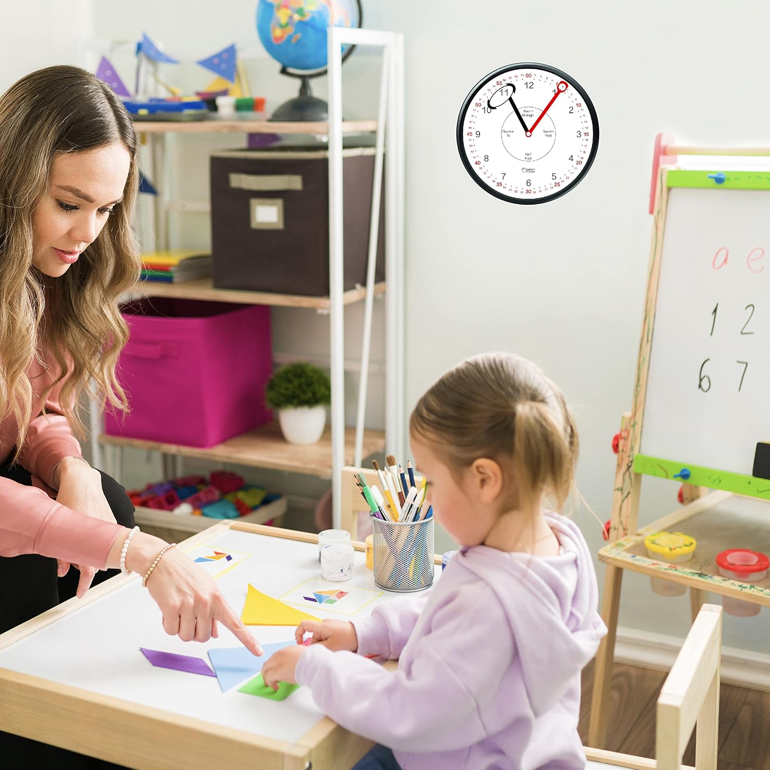 Teacher’s Choice Reloj de pared educativo