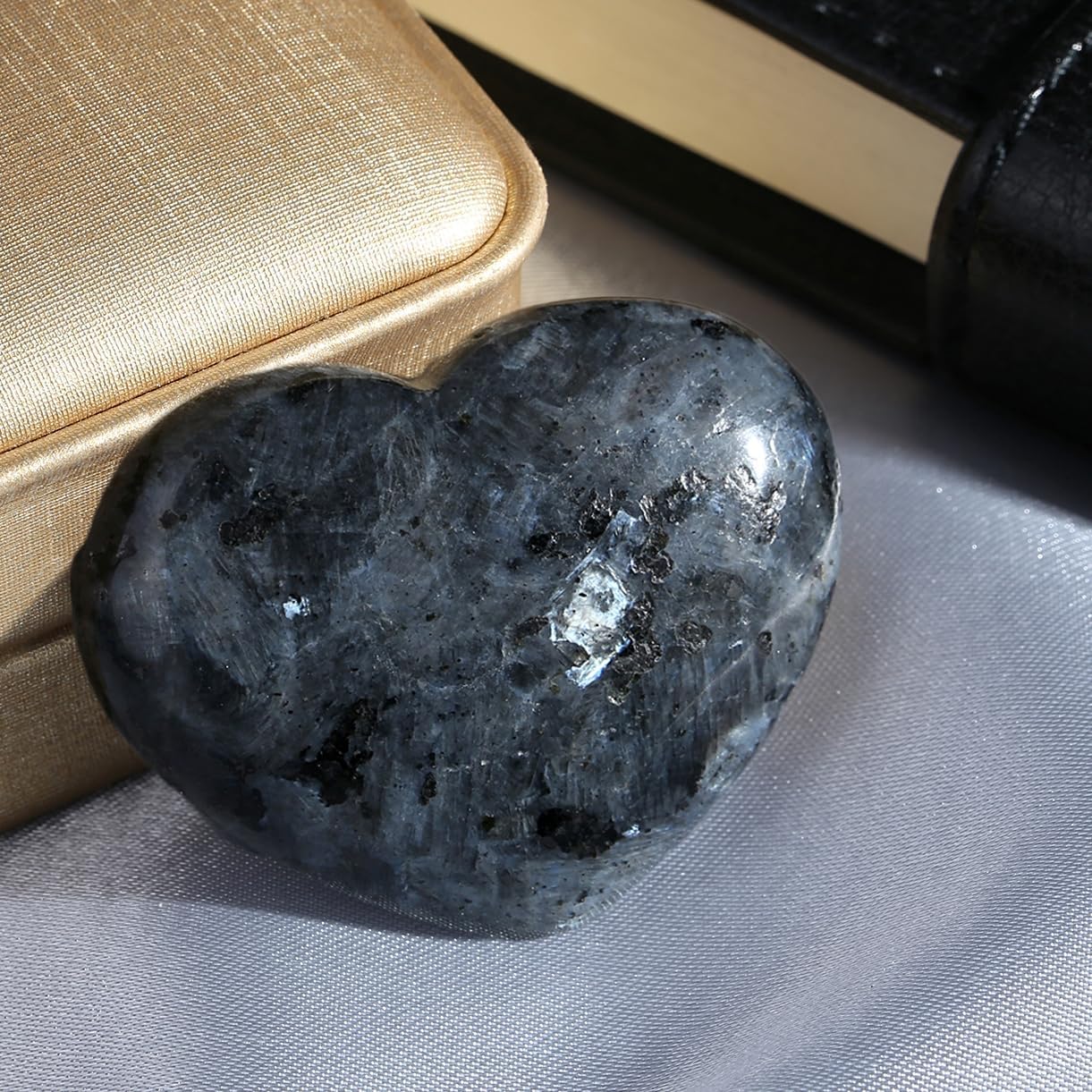 MAIBAOTA Corazón de cristal de 1.772 in, cristales curativos grandes, piedra de amor, piedra natural de reiki, regalos para mamá, día de la madre,