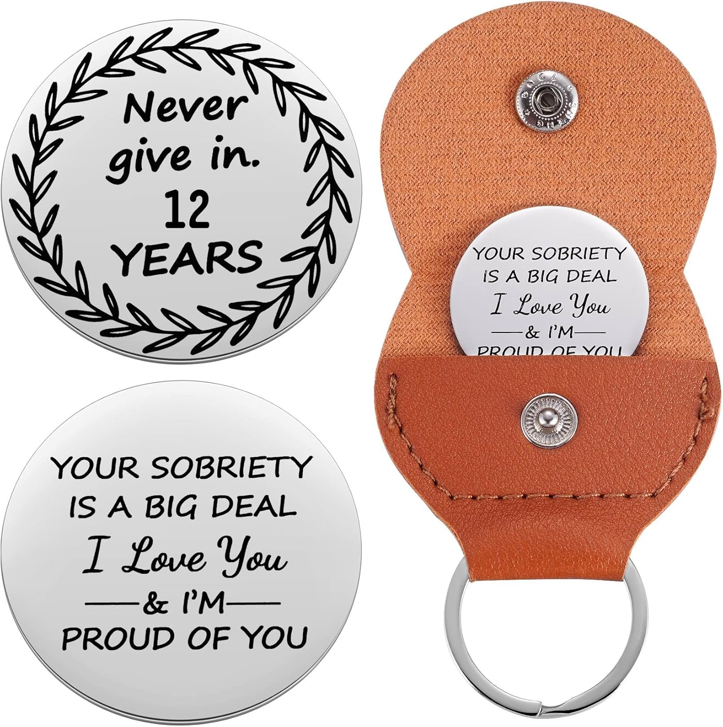 Moneda de sobriedad de 1 a 30 años Ficha de recuperación de 1 a 11 meses Aniversario sobrio AA Medallón de Recuperación Chip de 12 Pasos Regalos NA