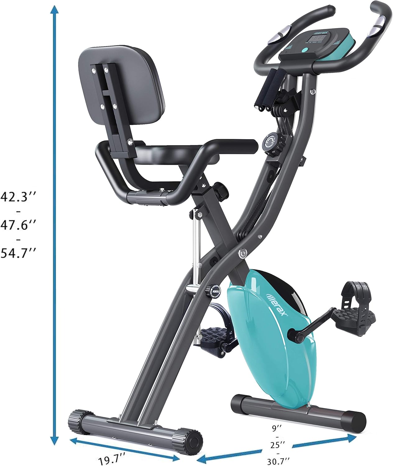 Bicicleta estática plegable para el hogar, bicicleta estática reclinada 3 en 1 para adultos, bicicleta de ciclismo interior, posición vertical de