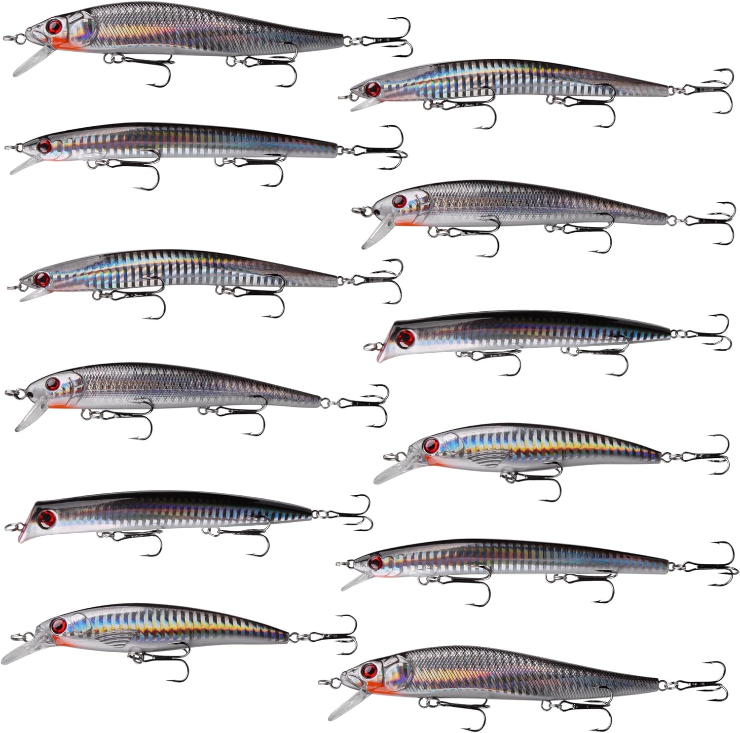 Kit de señuelo de pesca de surf Sriper Señuelo de agua salada Minnow Señuelos Jertbait Topwater Popper Plugs Buceo Cebos Duros Costa Rica Ocen Pesca