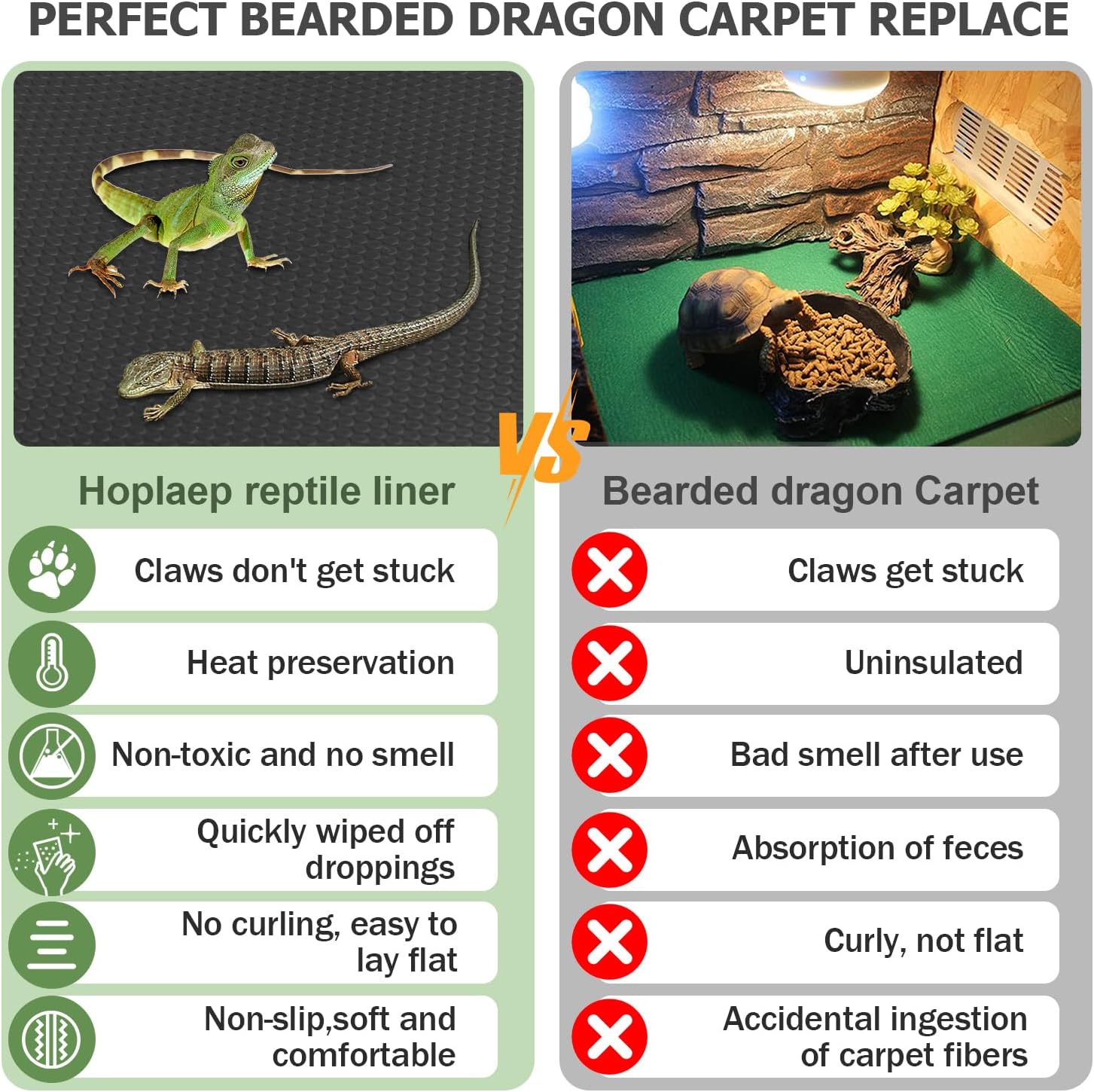 Accesorios para tanque de reptiles, accesorios de tanque de dragón barbudo de leopardo EVA, sustrato de alfombra para decoración de tanque de