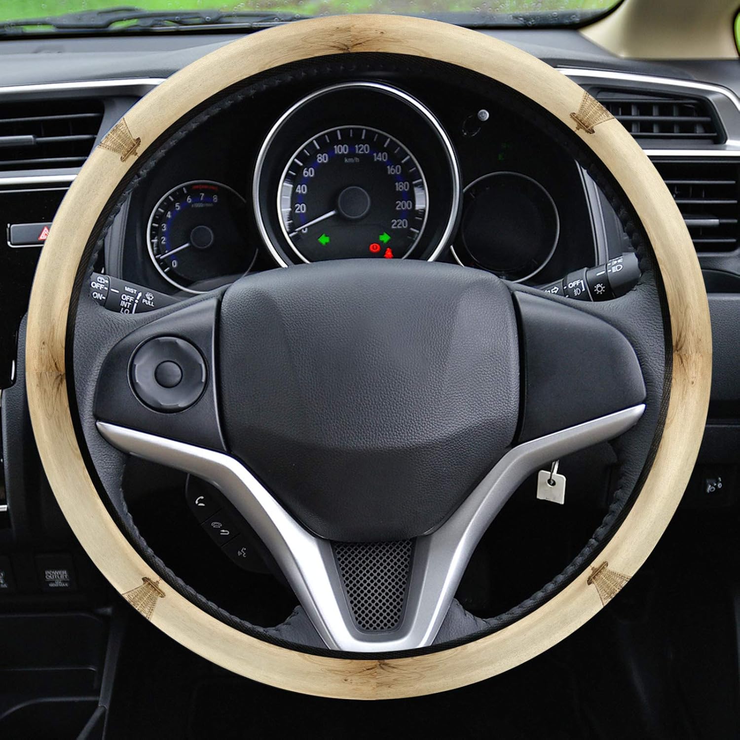 Funda protectora para volante de automóvil, de esponja elástica francesa, París, funda protectora para vehículos, camiones, SUV, accesorios