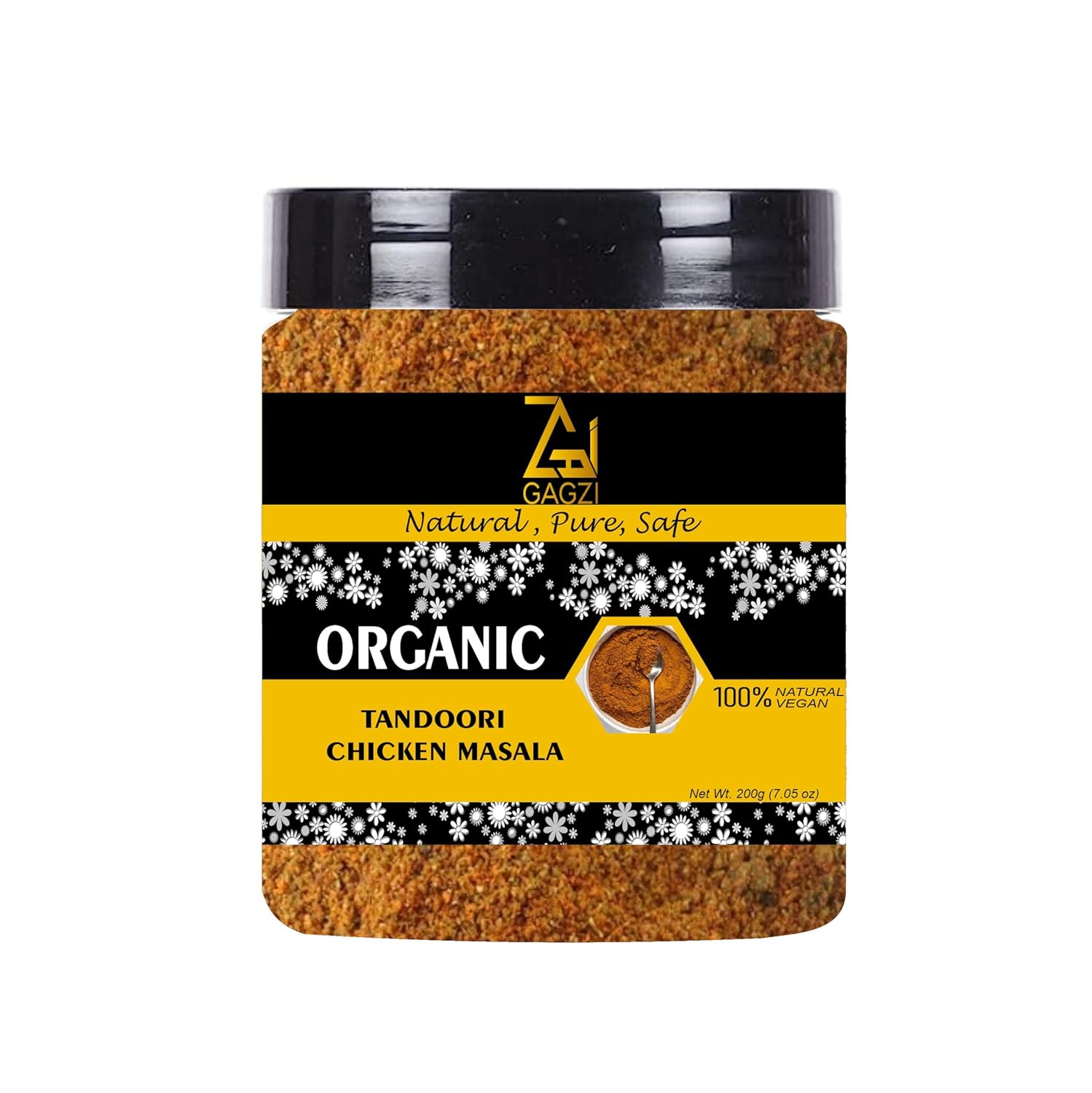 GAGZI All Natural Organic Spices Tandoori Chicken Masala 3.53 oz  Vegano, sin gluten, a base de plantas (el embalaje puede variar) Paquete de 1