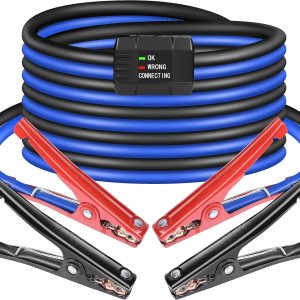Kit de cables de puente con protector inteligente para automóvil, calibre 6, cable de refuerzo de 16 pies para coche, SUV y camiones batería con Kit de cables de puente con protector inteligente para automóvil, calibre 6, cable de refuerzo de 16 pies para coche, SUV y camiones batería con