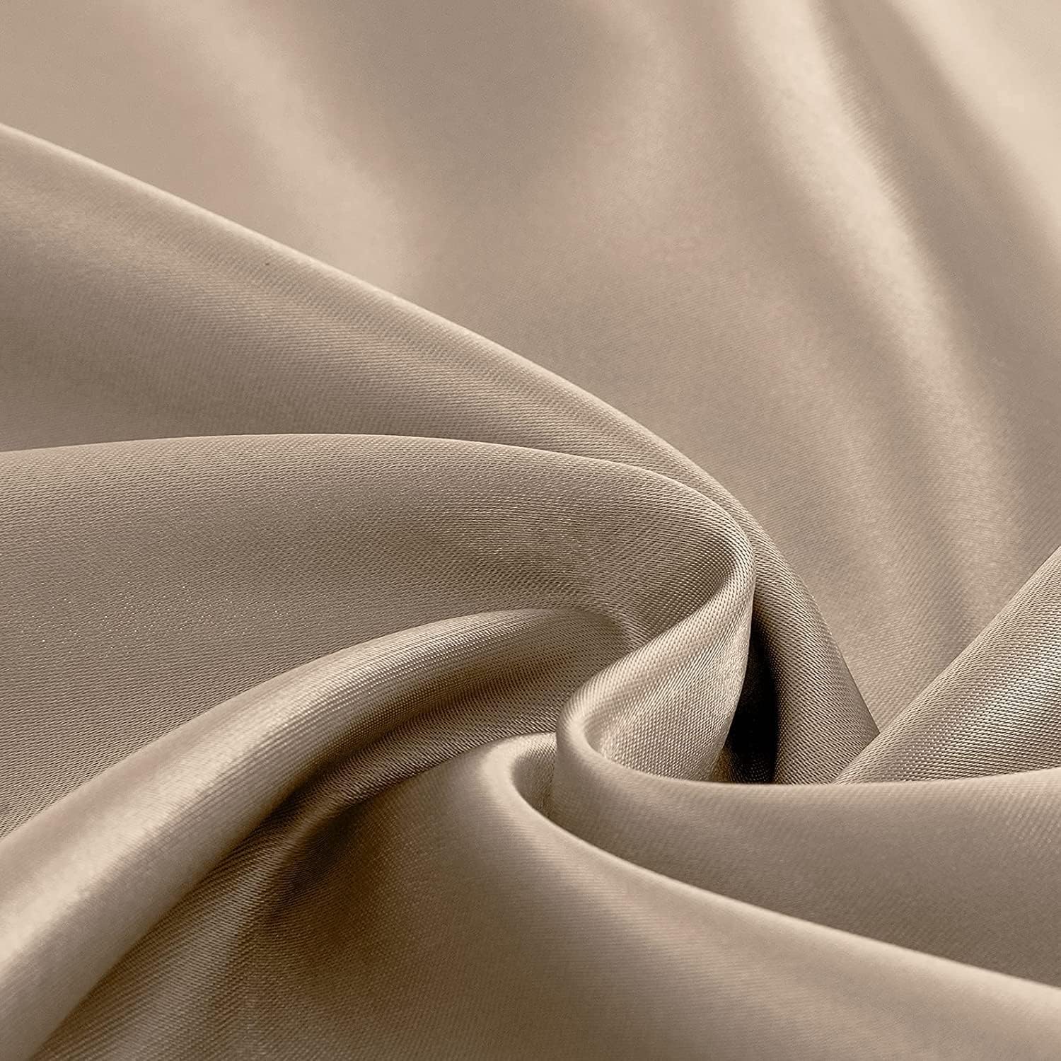Homiest Sábana bajera ajustable de satén color gris topo, sábana bajera ajustable de bolsillo profundo, sábana bajera de lujo y ultrasuave, sábana