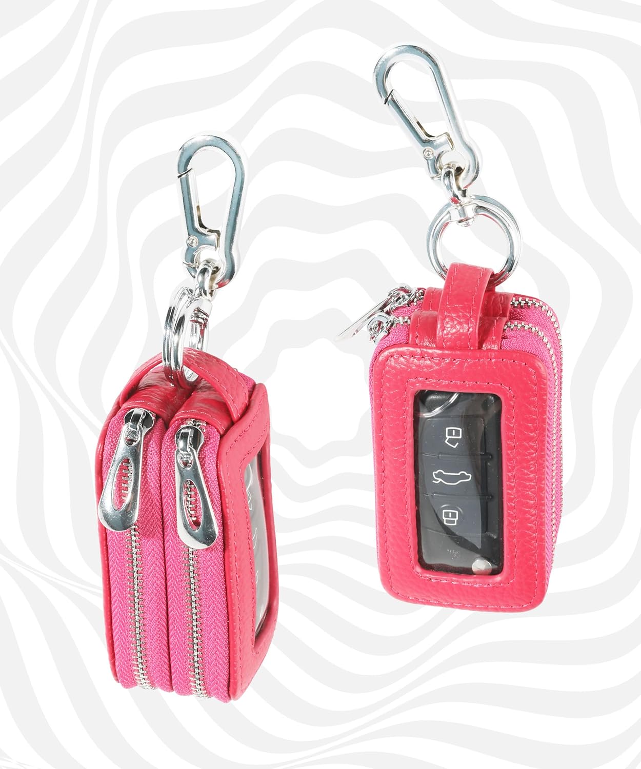 Funda para llavero, soporte de cuero para llavero, funda para llave inteligente, funda de llavero para control remoto, accesorios de automóvil,