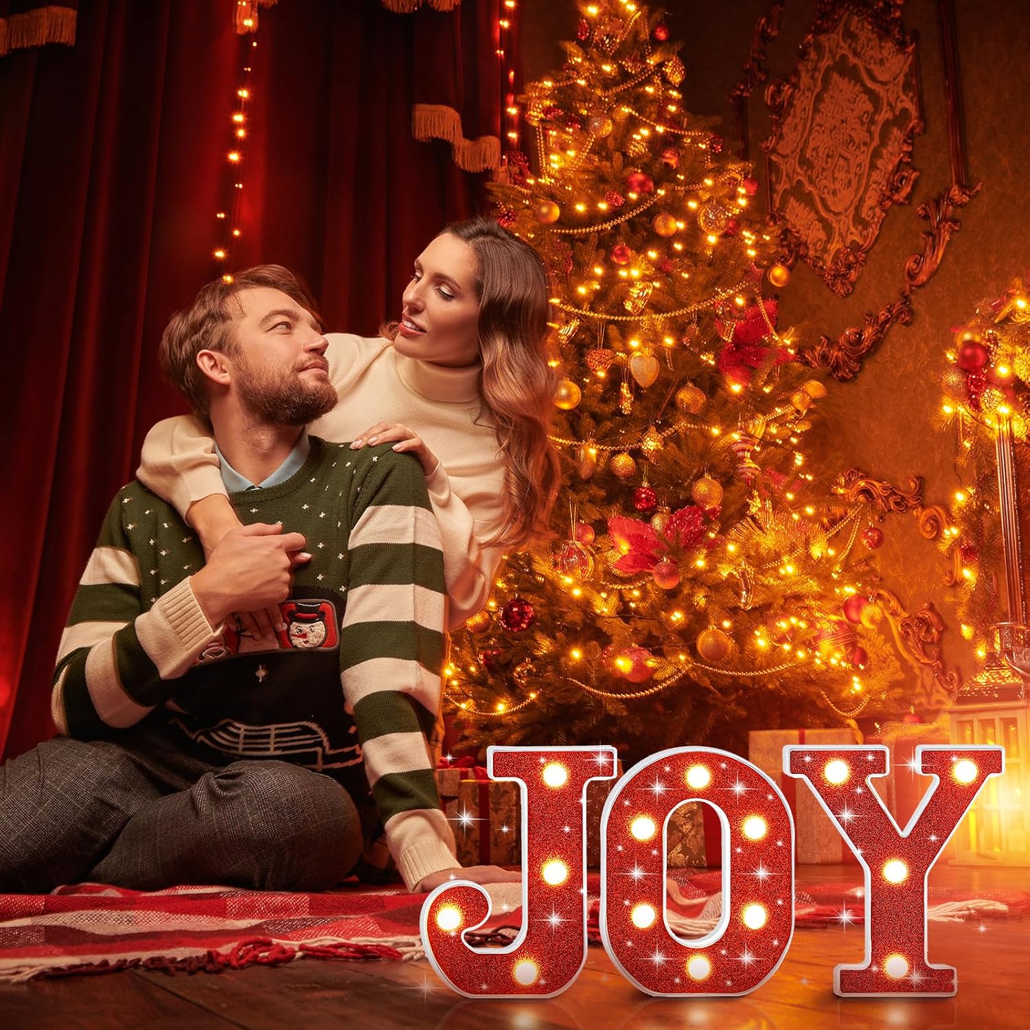 3 letras con luces LED de Navidad, letreros luminosos de neón con purpurina, letras del alfabeto, letras decorativas de marquesina, alimentadas por