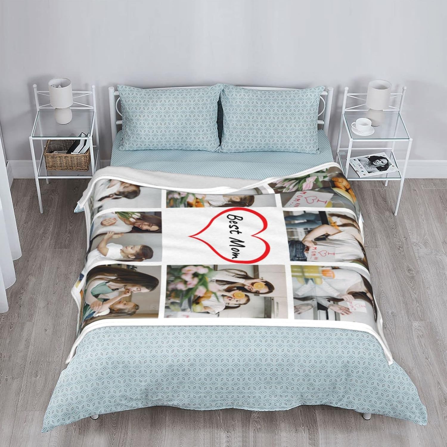 Manta personalizada con foto, manta personalizada con imagen, texto, manta personalizada para sofá, cobijas personalizadas, regalos divertidos para