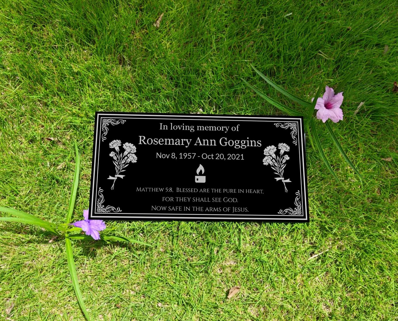 Piedra conmemorativa humana personalizada, lápida para tumbas, decoraciones de tumbas para cementerios, placa conmemorativa al aire libre, piedras