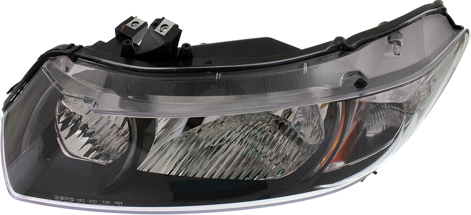 Evan-Fischer – Lente y carcasa para faros delanteros compatibles con Honda Civic 2010-2011 Halogen Coupe lado del conductor