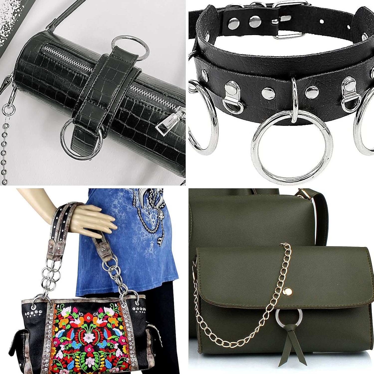 30 anillos de metal para manualidades, anillos tóricos de metal de 2 pulgadas1.969 in, anillos redondos de acero inoxidable 304 para macramé,