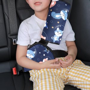 Ajustador de cinturón de seguridad y cojín de cinturón de seguridad para niños, ajustador de cinturón de seguridad y almohada, funda de cinturón de Ajustador de cinturón de seguridad y cojín de cinturón de seguridad para niños, ajustador de cinturón de seguridad y almohada, funda de cinturón de