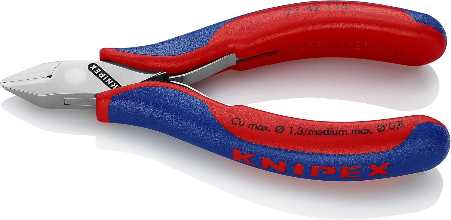 KNIPEX – 77 42 115 Herramientas – Cortadores diagonales para electrónica, multicomponente (7742115)