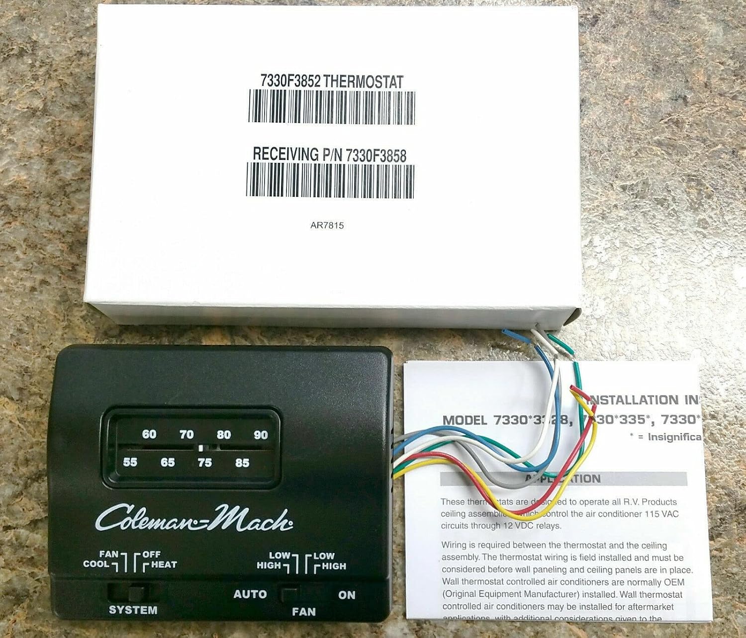 Coleman Rv Camper mach Termostato Manual Negro 7330F3852 – FCRVM