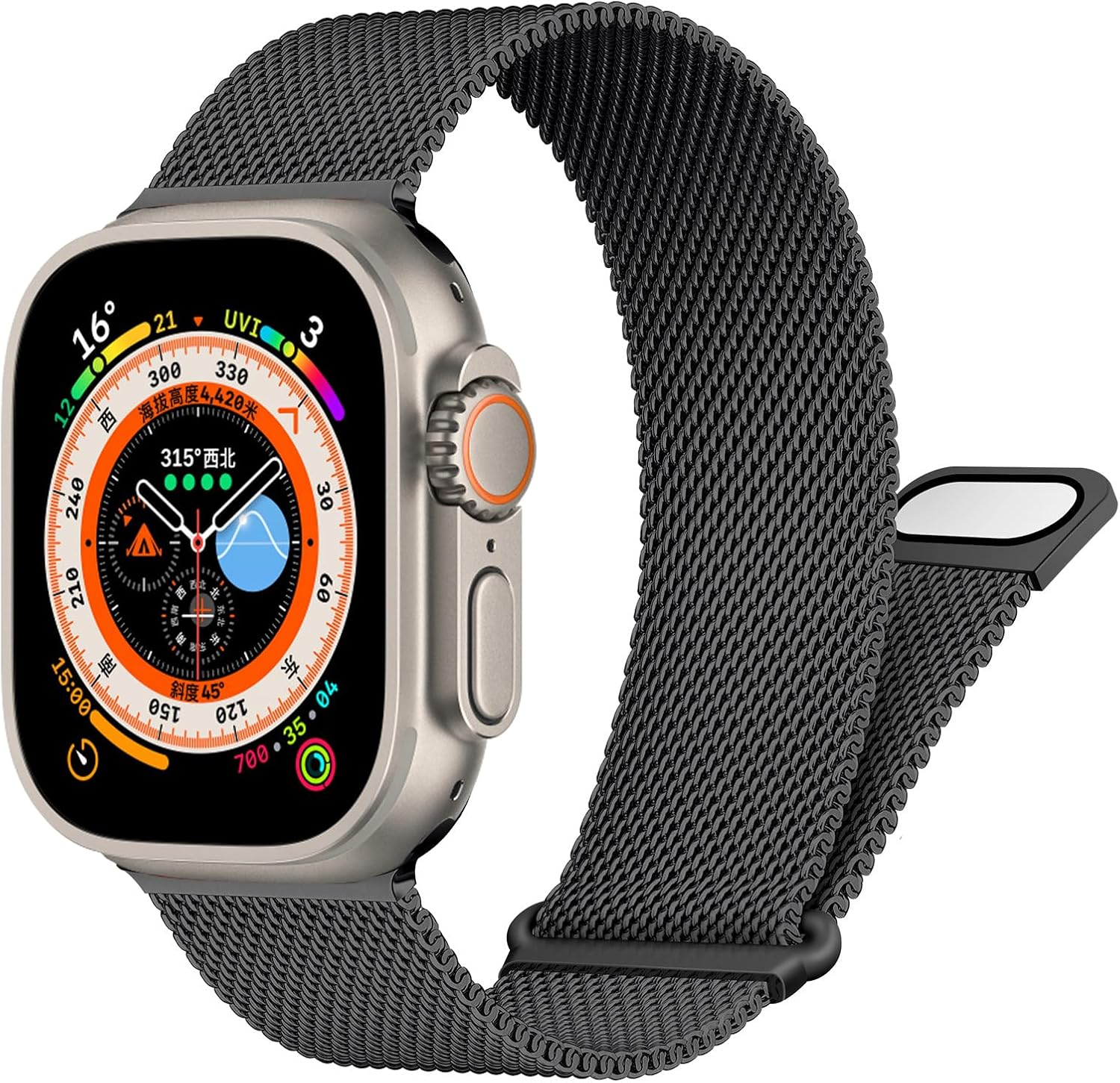 Correa milanesa para Apple Watch Band 1.575 in 1.614 in 1.732 in 1.772 in 1.496 in 1.929 in Ultra 2 1.654 in mujeres hombres, pulseras de malla