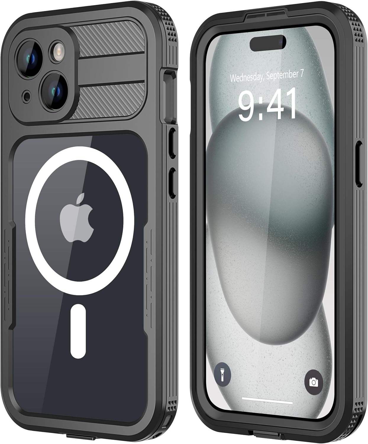 Funda impermeable diseñada para iPhone 15, a prueba de golpes, a prueba de polvo, impermeable, para iPhone 15, funda protectora de cuerpo completo