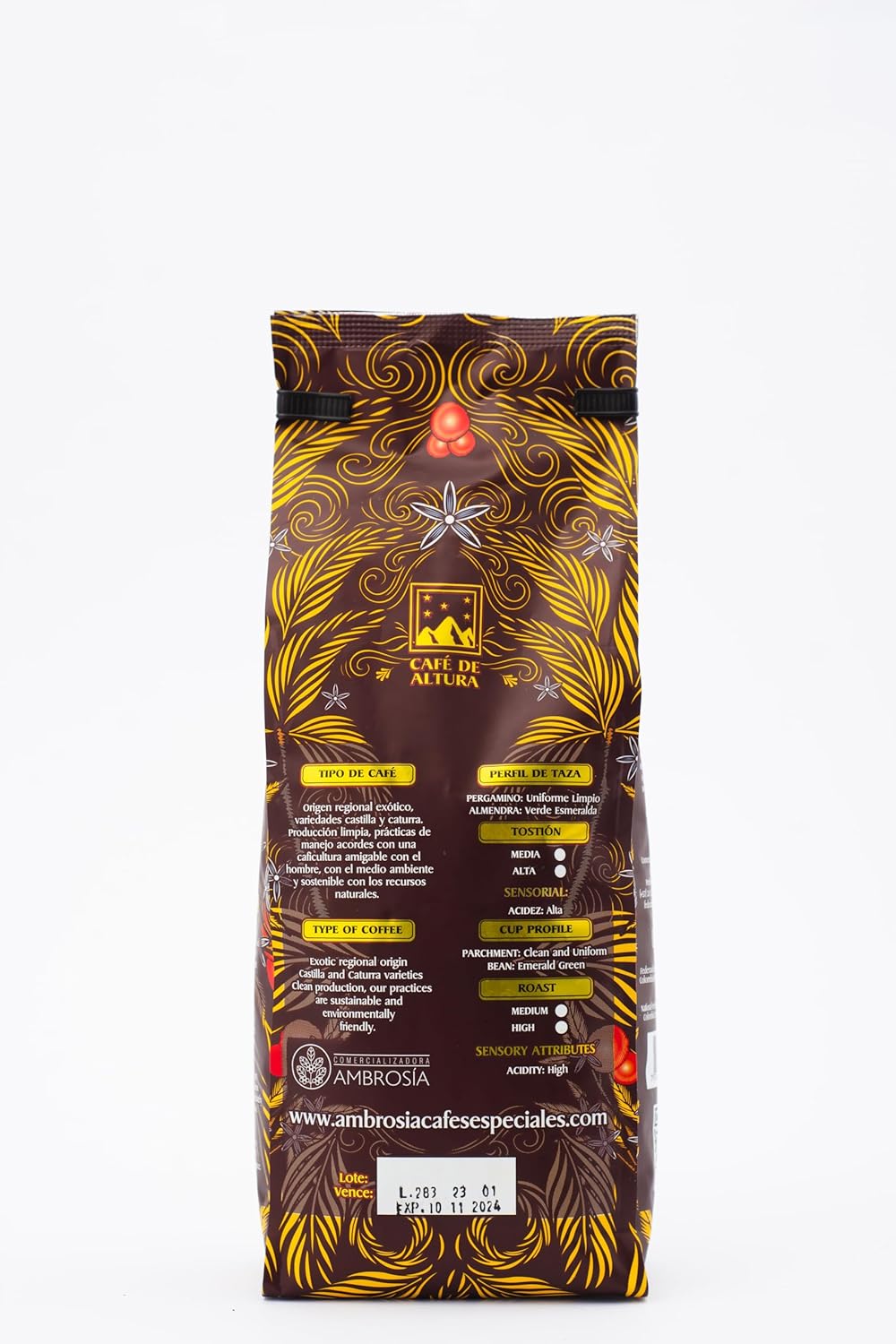 Cafe Salento Gourmet Premium – Café en grano entero, tostado medio, bolsa de 16 onzas, 100% café colombiano (grano entero de tueste medio)