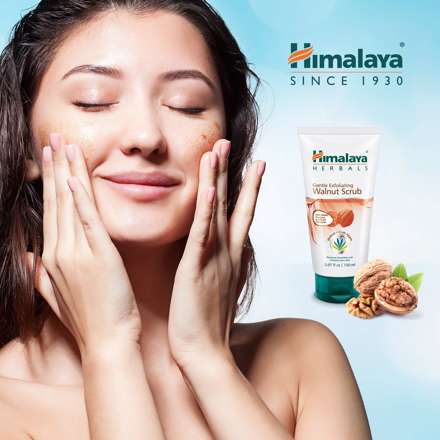 Himalaya Exfoliante suave de nueces para limpieza profunda y piel renovada, 5.07 onzas