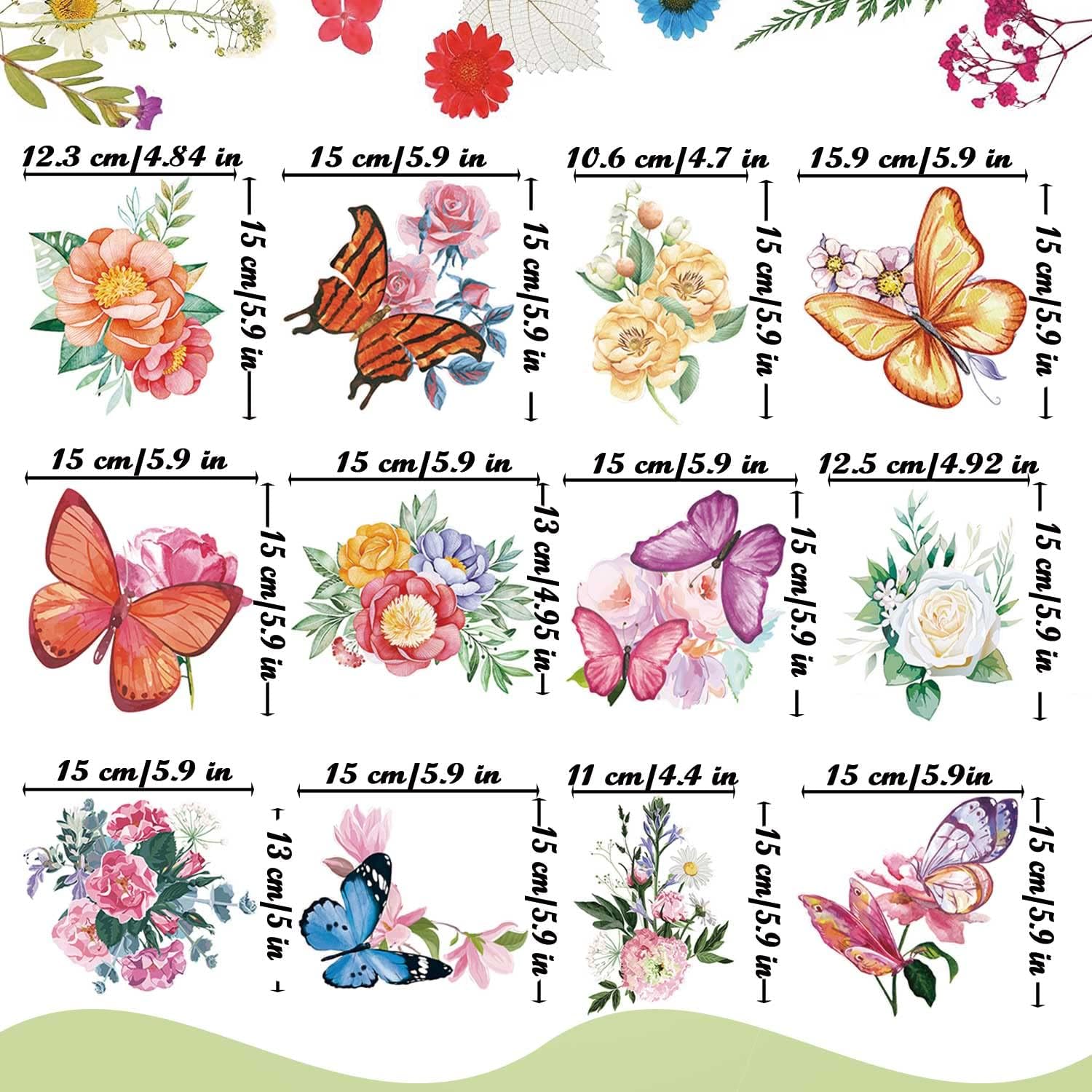 30 piezas de espirales colgantes de mariposas, decoraciones de fiesta de mariposas, remolinos colgantes de flores, decoraciones de serpentinas de