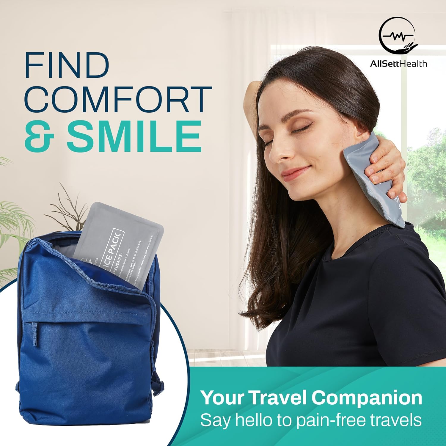Paquete de 4 bolsas de hielo reutilizables para lesiones, bolsa de hielo suave con tela de vellón suave de terciopelo, juego de hielo flexible de