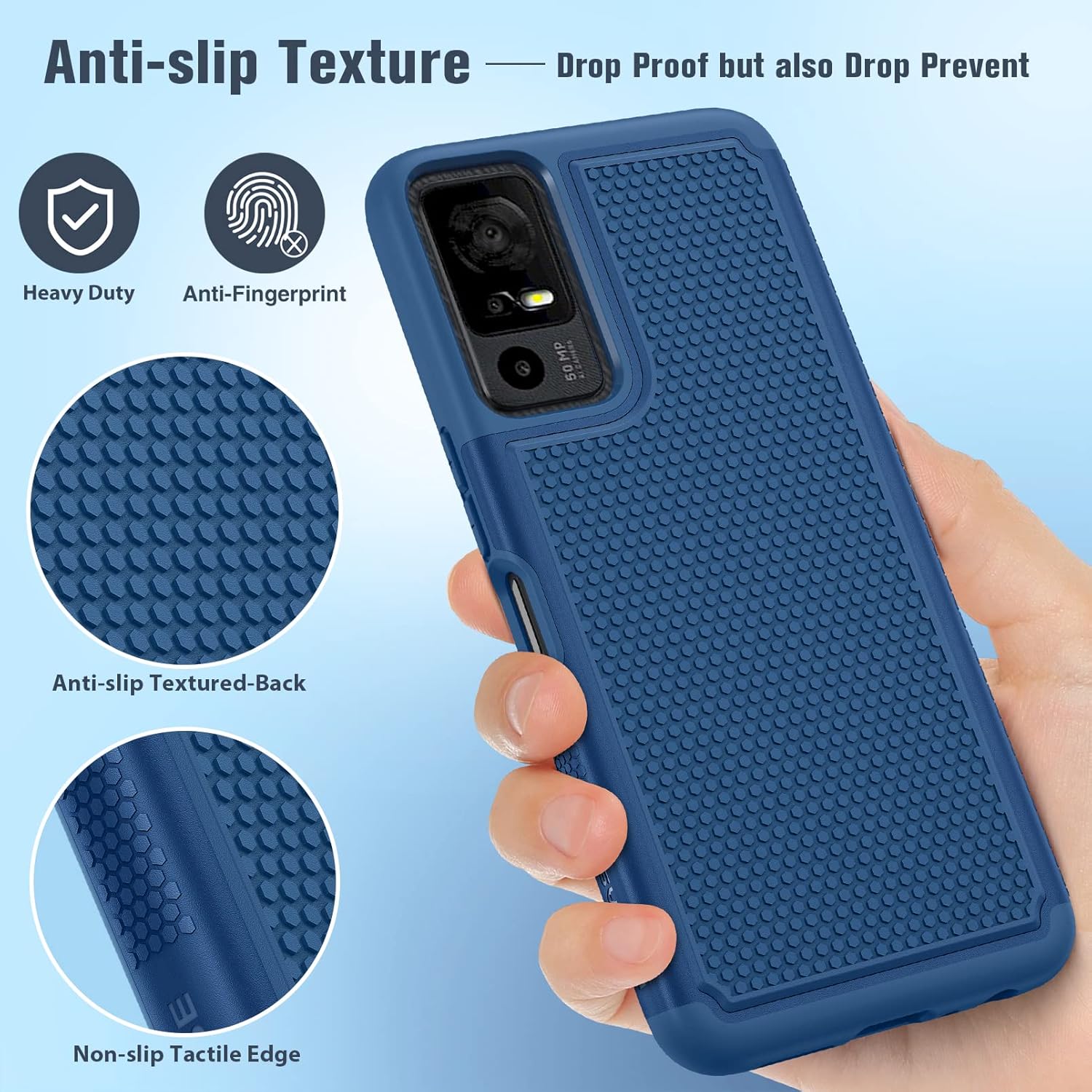 FNTCASE Funda para TCL 40-XE 5G Funda de teléfono con textura mate de doble capa a prueba de golpes de grado militar  Protección resistente a prueba