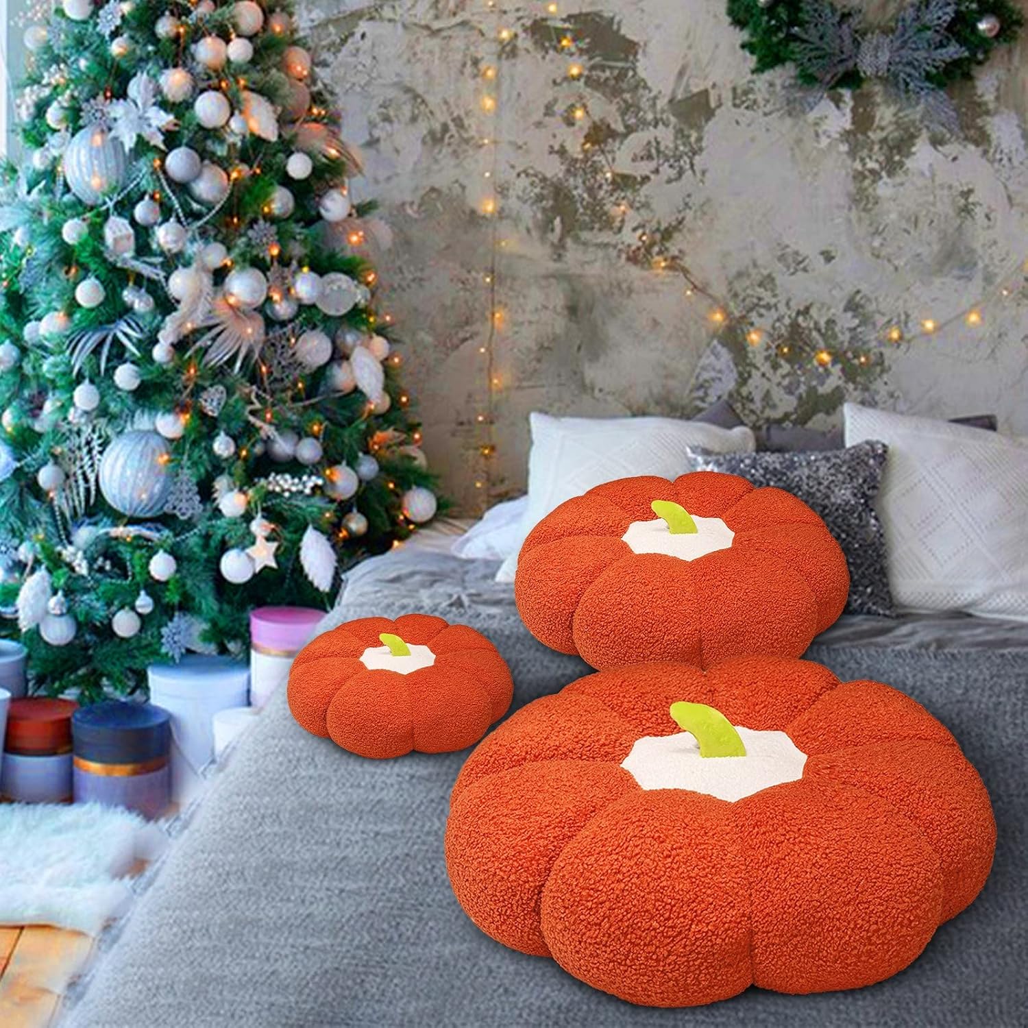 TUNKENCE Cojín de asiento para sillas de patio, cojín de futón de calabaza, cojín redondo creativo para dormitorio, tapete grueso para ventana del