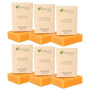 Barra de jabón de cúrcuma (paquete de 6) para cuerpo y cara hecha con ingredientes naturales y orgánicos. Jabón suave, para todo tipo de piel, Barra de jabón de cúrcuma (paquete de 6) para cuerpo y cara hecha con ingredientes naturales y orgánicos. Jabón suave, para todo tipo de piel,