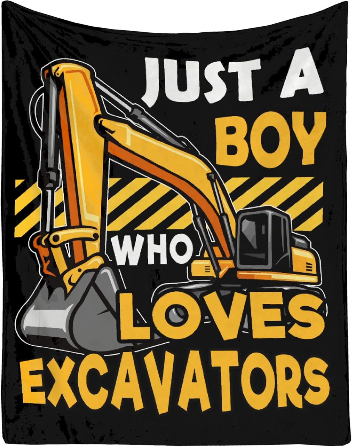 Just A Boy Who Loves Excavators – Manta suave de franela acogedora y ligera, regalo perfecto para cama, sofá, sofá, 40 x 30 pulgadas, extra pequeña