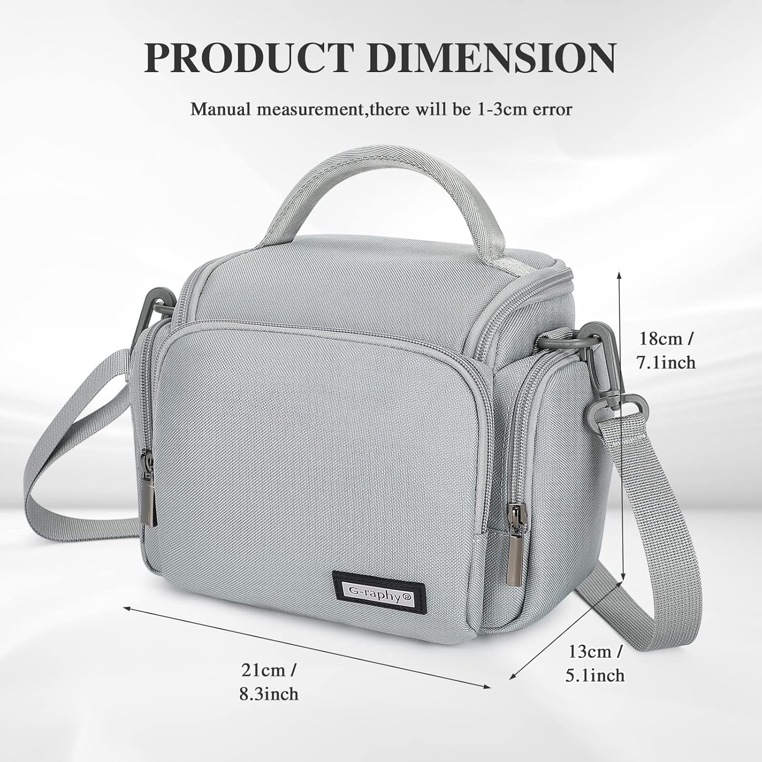 G-raphy Bolsa para cámara DSLR, bolsa para cámara sin espejo, fotógrafos con separadores acolchados extraíbles para cámaras DSLR, lentes y etc