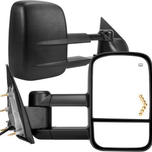 YITAMOTOR Espejos de remolque compatibles con Chevy Silverado 1500 2014-2018, GMC Sierra 2500 HD  3500 HD 2015-2018, espejos de remolque LED, luces YITAMOTOR Espejos de remolque compatibles con Chevy Silverado 1500 2014-2018, GMC Sierra 2500 HD  3500 HD 2015-2018, espejos de remolque LED, luces
