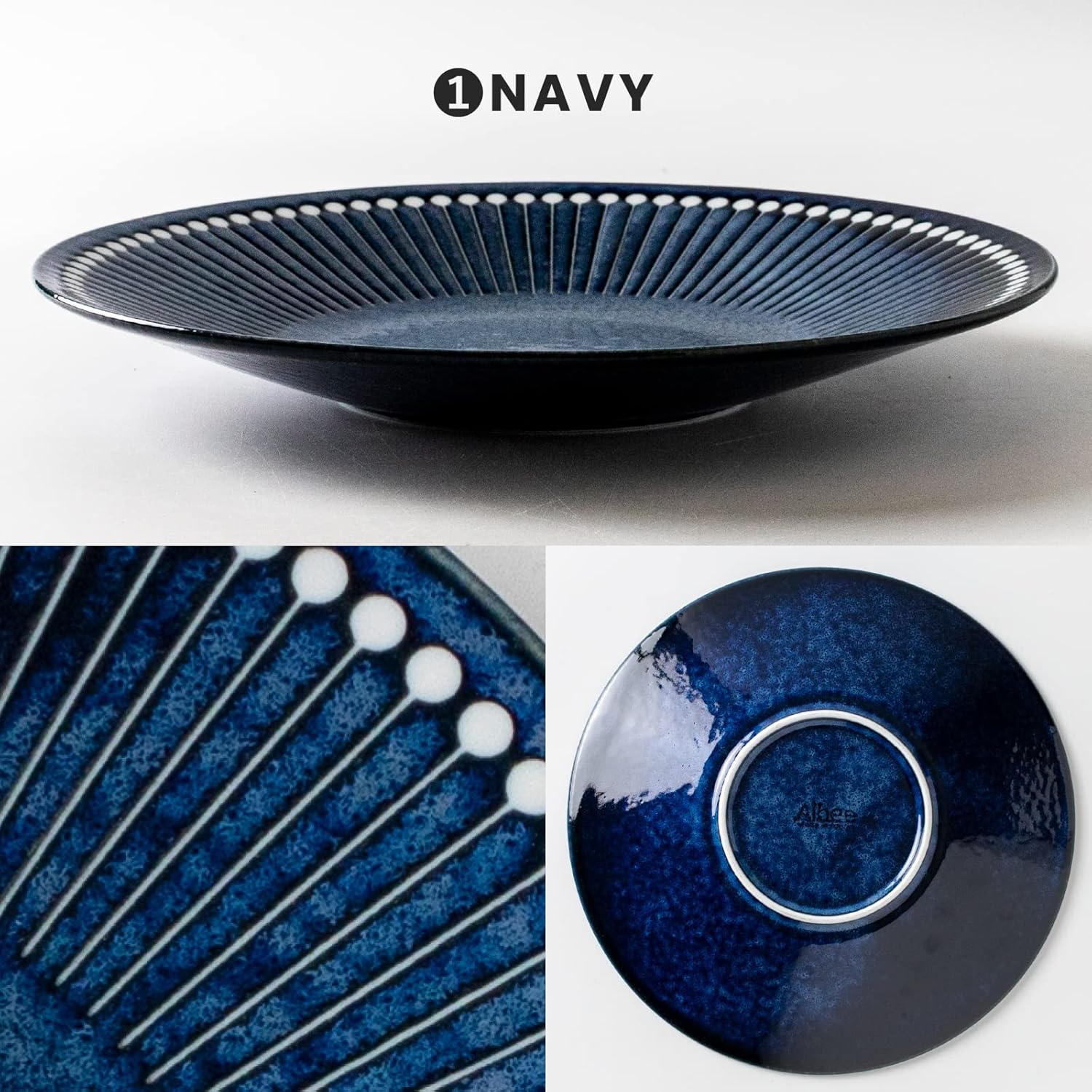 Minorutouki mino ware “Albee” Lightweight Plate 3 Colors Set, 8.74×H1.18in 13.25oz Made in Japan