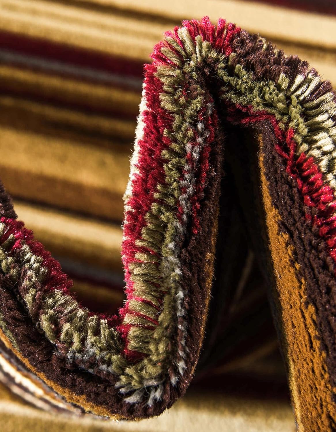 Unique Loom Barista Collection – Alfombra Icatu (2′ 7″ x 4′ 1″ Hogar, BeigeMarrón)