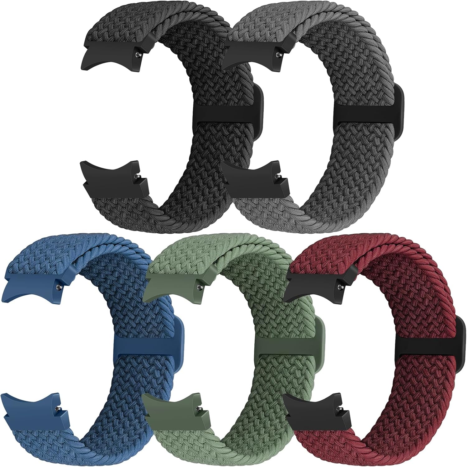 Correas trenzadas compatibles con Samsung Galaxy Watch 654 de 1.575 pulgadas, 1.732 pulgadas, Watch 6 Classic de 1.654 pulgadas, 1.732 pulgadas,