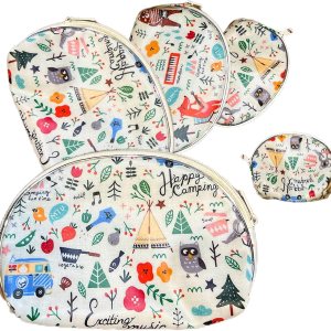 Juego de 5 bolsas de cosméticos para mujer, bolsa de maquillaje, bolsa con cremallera, accesorios organizador para viajes, Color 1 Juego de 5 bolsas de cosméticos para mujer, bolsa de maquillaje, bolsa con cremallera, accesorios organizador para viajes, Color 1