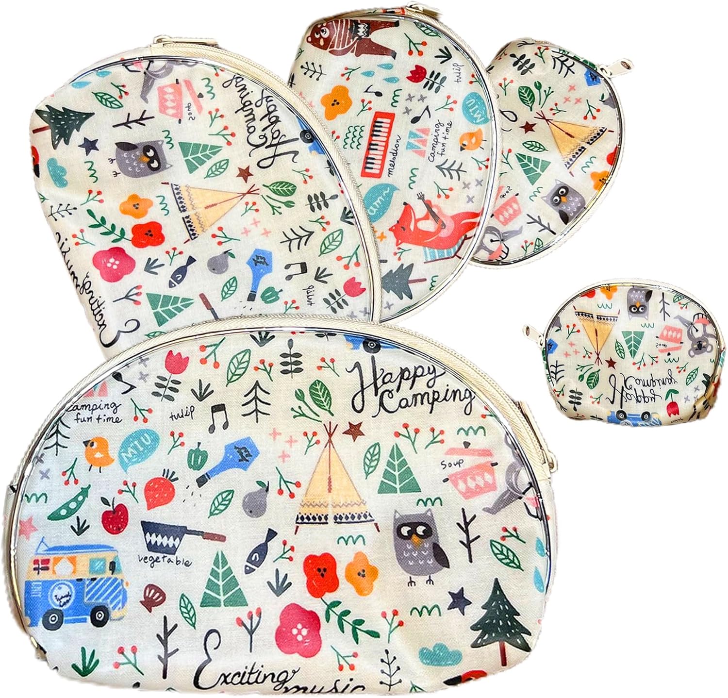 Juego de 5 bolsas de cosméticos para mujer, bolsa de maquillaje, bolsa con cremallera, accesorios organizador para viajes, Color 1