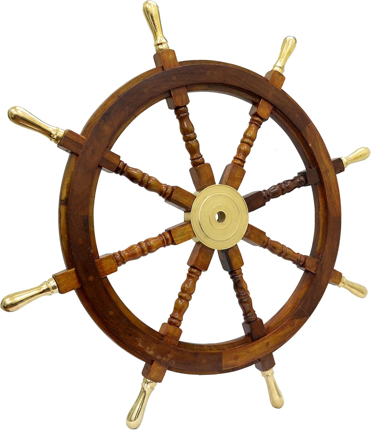 Rueda de barco, volante náutico, rueda de madera, rueda de barcos, decoración náutica, muebles náuticos, antigüedades, arte náutico, con mango de