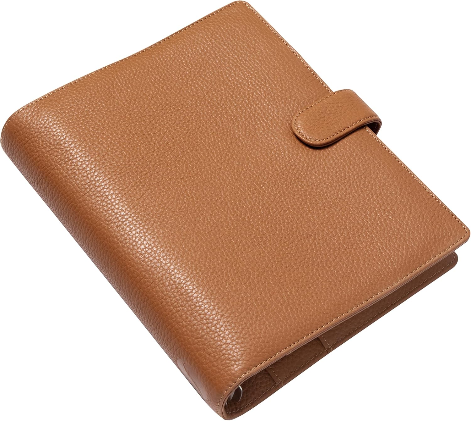 Filofax Norfolk – Organizador tamaño A5, almendra, piel suave de grano completo, seis anillos, con calendario semanal para ver cada semana,